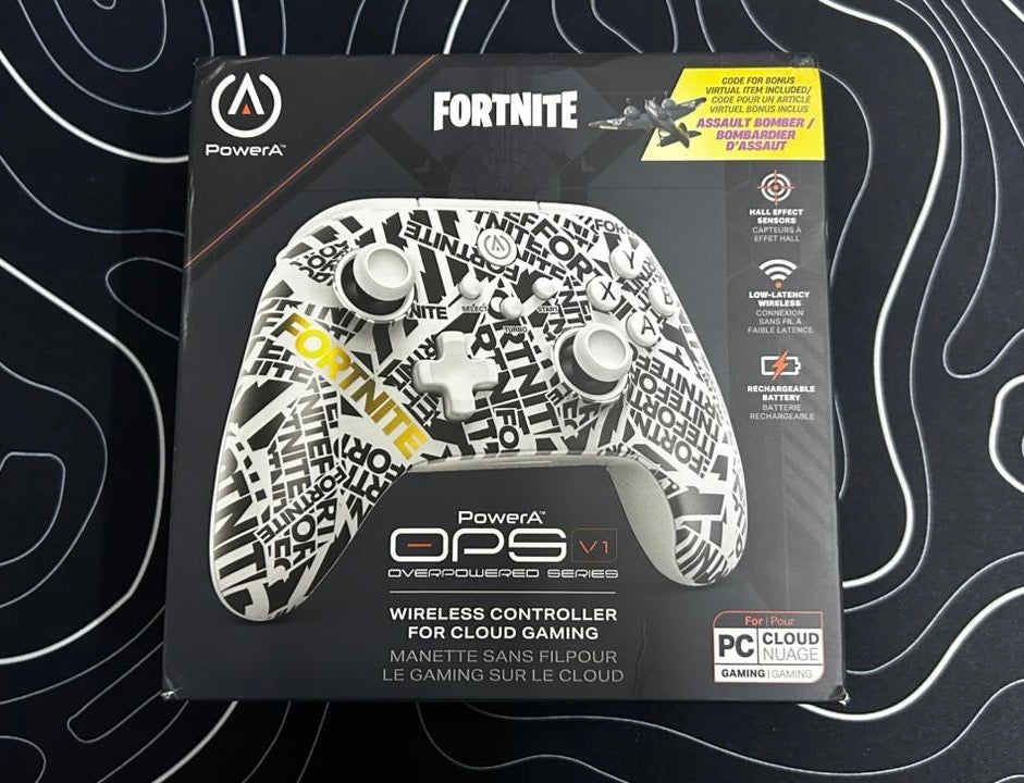 SEALED PACK ✔️ PowerA OPS v1 Wireless Controller for PC, Cloud Gaming and Mobile, Fortnite Edition