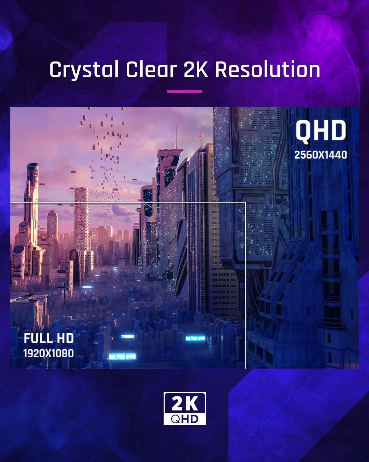 OPEN BOX ✔️ ViewSonic VX2758A-2K-PRO-3 (68.58 Cm) 27Inch 240Hz IPS QHD 2K Gaming Monitor| 1ms| HDR10| FreeSync | 137% sRGB | Tilt | Eye Care | 2 x HDMI | Display Port.