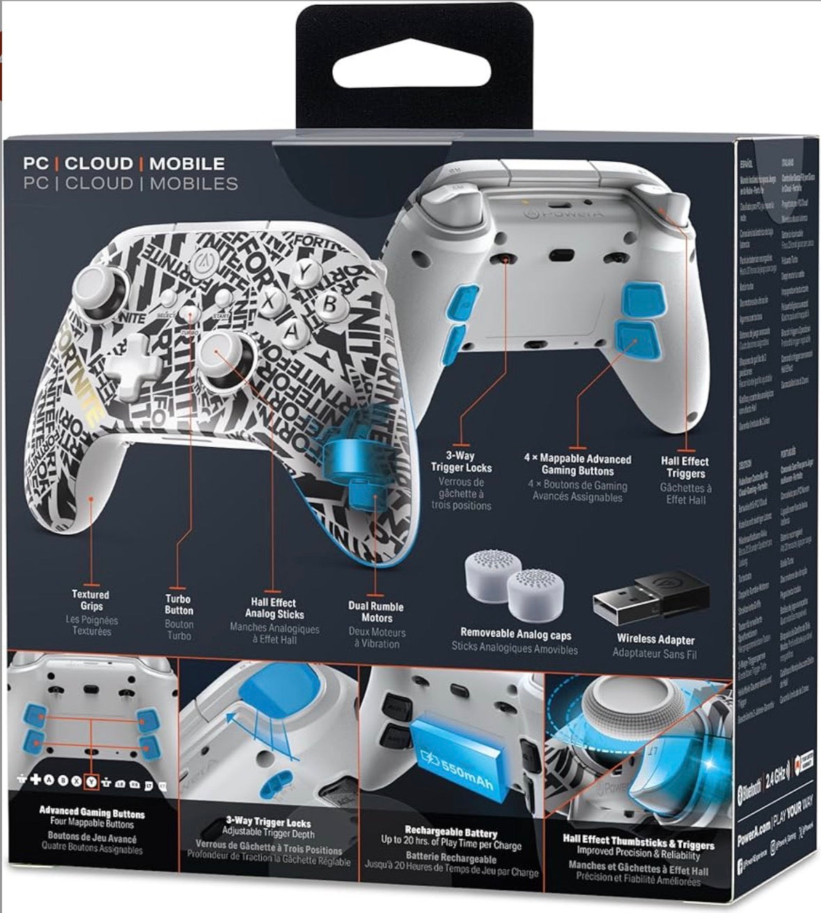 SEALED PACK ✔️ PowerA OPS v1 Wireless Controller for PC, Cloud Gaming and Mobile, Fortnite Edition