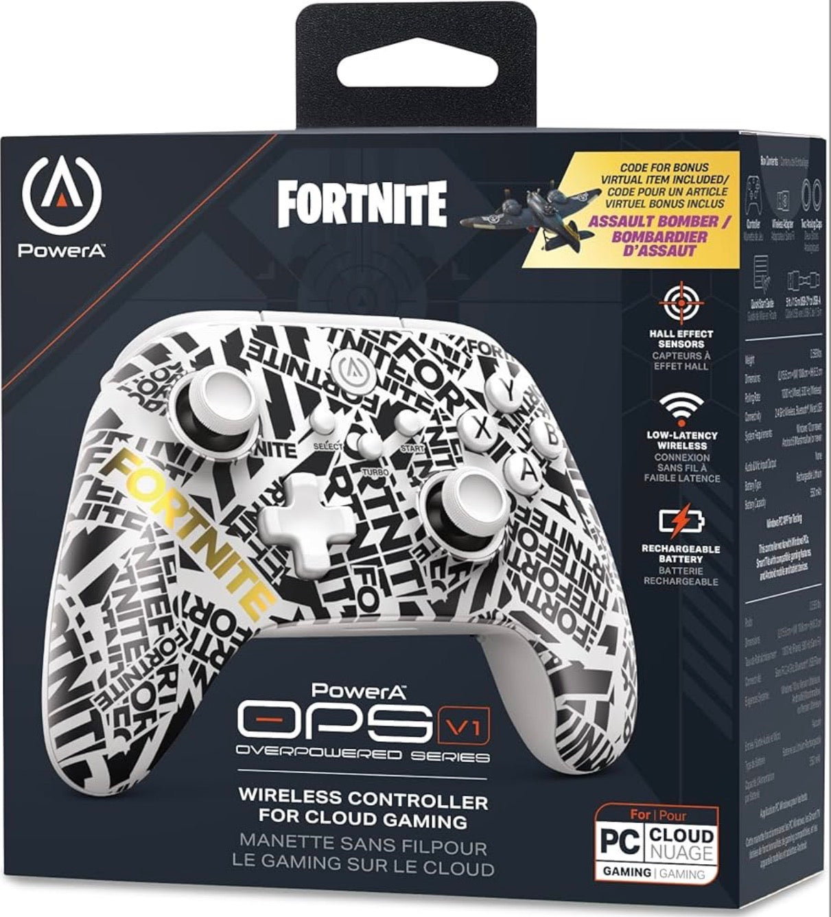 SEALED PACK ✔️ PowerA OPS v1 Wireless Controller for PC, Cloud Gaming and Mobile, Fortnite Edition