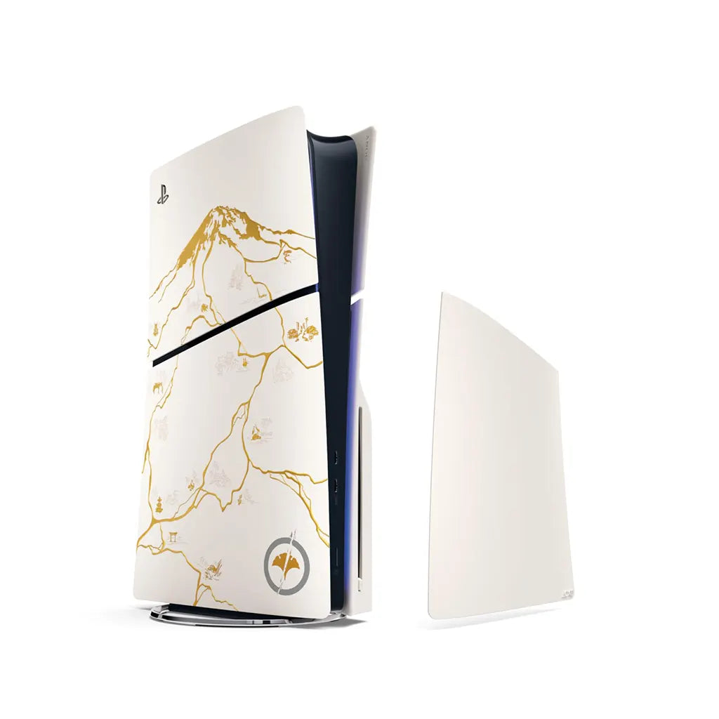 SEALED PACK ✔️ PS5® Slim Disk Edition Console Cover – Ghost of Yōtei Gold Limited Edition